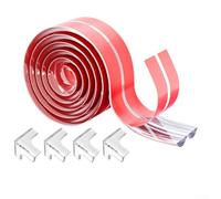 Bande de protection des bords de 2 m avec protections d'angle, solution de sécurité en PVC transparent pour les maisons avec enfants