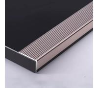 Bande de protection en métal pour bords d'escaliers, portes et planchers de bois dur - Garniture moulée en L durable pour surfaces cannelées, solution de couverture robuste