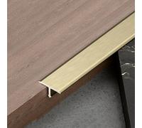 Bande de protection pour joint de sol, bande murale, bande de seuil autocollante, bande de transition de sol plat, bande de bord en aluminium (or, 25 mm)