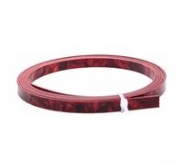 Bande de protection pour manche et corps pour guitare, luthier acoustique et classique, 1600 mm de long et 6 mm de large, en celluloïd (rouge)