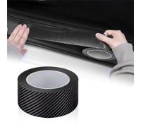 Bande de Protection Seuil de Porte Voiture en Fibre de Carbone pour Nissan Pulsar (2014-2018), Film Adhésif Anti-Rayures et Étanche, Protection Pare-Chocs, Coffre,10CM*1000CM