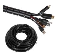 Bande de rangement en spirale pour câble TV PC 12 mm x 12 m (diamètre 12 mm - longueur 12 m, noir)