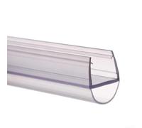 Bande de rechange pour joint de porte de douche en forme de D de 50 cm, 6/8/10/12/15 mm, joint de déflecteur d'eau pour boîtiers en verre, caoutchouc transparent (10 mm)