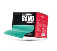 Matchu Sports Bandes de résistance, 100 % latex, découpables, 5,5 m, 25 m ou 45 m, extra légères à extra lourdes, vert - moyen (5-6 kg), 25 m)