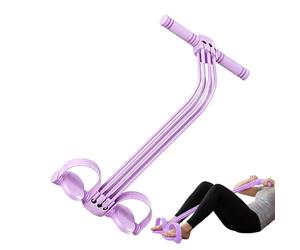 Bande de résistance à pédale - Corde de Tension élastique à 6 Tubes avec poignées | Bande de résistance équilibrée - pour Bras Corps Abdominaux Home Gym Intérieur Extérieur Fitness Musculation