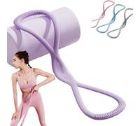 Bande de résistance, bandes de résistance avec poignées pour l'entraînement, pour fessiers, dos, corde de traction intégrale (11,3 kg, violet)