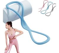 Bande de résistance, bandes de résistance avec poignées pour l'entraînement, pour fessiers, dos, corde de traction intégrale (11,3 kg, bleu)