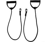 Bande de résistance de fitness avec corde de traction réglable pour exercices à la maison compatible avec les machines à pas 80 cm de long en matériau ABS noir compact portable équipement