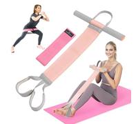 Bande de résistance de fitness avec poignées et pédale antidérapante, bandes d'exercice en tissu de 68 kg, kit de démarrage de yoga, corde de traction pour entraînement complet du corps, bande