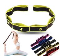 Bande de résistance de fitness pour étirements et yoga, longue bande de résistance pour femme, pour l'exercice, l'entraînement de tout le corps, haute élasticité, douce pour la peau, résistante à la