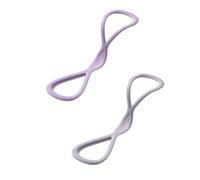 Bande de Résistance en Forme de 8,Bande de Resistance Elastique Fitness,Bandes Elastique Traction d'exercice pour Dos Corde Élastique Fitness pour Étirements des Bras des Épaules (Violet+Gris)