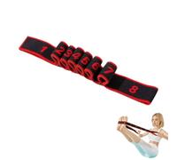 Bande De Résistance Fitness pour Étirements Et Yoga Corde Tension Multifonction 8 Boucles Bandes d'exercice Élastiques Équipement L'étirement Complet du Corps L'entraînement À La Réduction(Red)