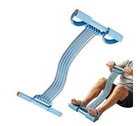 Bande de résistance multifonction et pédale - Équipement d'exercice réglable avec 10 tubes | Bande élastique de résistance pour yoga avec poignée | Pour abdomen, taille, bras, jambes, étirement et