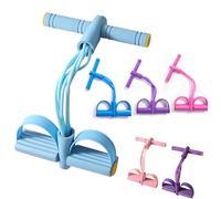 Bande de Resistance Musculation, Bande Elastique Musculation, Bandes de Résistance Fitness, 4/6tubes avec Pédale de Traction pour Chevilles,Multifonction Corde avec Poignées IntéGrée (6 Tubes,Bleu)