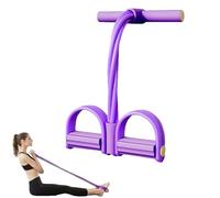 Bande de résistance pour pédale à 6 tubes - Corde de tension multifonction améliorée 2026 - Outil d'entraînement complet du corps - Extenseur de force abdominale, tendeur de jambe élastique (violet