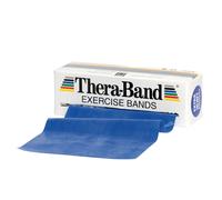 TheraBand, Bandes de Résistance, Bande élastique professionnelle en Latex de 5,5 m, Bleu, Très Lourd, Niveau Intermédiaire 2