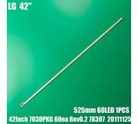 Bande de rétro-éclairage LED LG 42LS570T 74.42T23.001 7030PKG 60EA 42LS5600 42LS560T 42LS570S 42LS575S 1 pièce = 60LED 525mm ""Nipseyteko