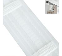 Bande de rideau à fronces 10m, 8,5 cm de large, maille de nylon blanche à coudre soi-même, bande à plisser universelle pour rideaux et stores, adaptée pour tringles et crochets romains, accessoires de