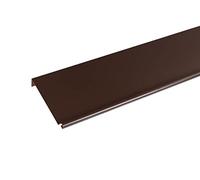 Bande de rive biseau ALUMINIUM BRUN - 2M - Dimension du profilé 166 mm