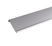Bande de rive biseau ALUMINIUM GRIS METALLISE - 2M - Dimension du profilé 166 mm