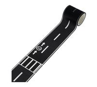 Bande de route sans résidu bâtiment créatif certainement voici le titre du produit pour la vente aux enchères route piste noire voiture maison de poupée décoration miniature autocollant autocollant B