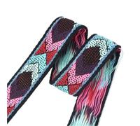 Bande de sangle jacquard en nylon et polyester | Multicolore, 2/4/5/10 mètres, scénario d'utilisation : couture, sac, vêtement DIY.(Color08-30mm,5Meters)