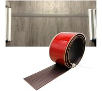 Bande de séparation de sol en PVC, Bande de transition Autoadhésif, Barre de recouvrement pour Moquette Et Sol, Bois sur Carrelage(Walnut,4cm/0.1Ft x 5m/16.4Ft)