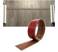 Bande de séparation de sol en PVC, Bande de transition Autoadhésif, Barre de recouvrement pour Moquette Et Sol, Bois sur Carrelage(Teak,4cm/1.57in x 10m/32.8Ft)