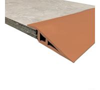 Bande de séparation de sol en PVC - Profil plat de 1 m - Pour seuil de porte en vinyle stratifié - Marron (gris)