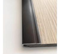 Bande de séparation pour sol, Protecteur de bord en aluminium en forme de L for seuil d'escalier, carrelage de sol, multicolore, plusieurs tailles(Black,WXH:20x4mm)