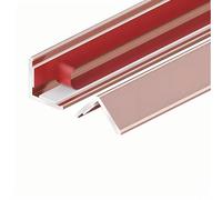 Bande De Seuil Autocollante/Bande De Transition Sol en Aluminium/Bandes De Bordure De Carrelage À Décoller Et À Coller/Bande Décorative（1 Paquet）(Rose Gold,3 * 3cm)