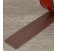 Bande de seuil autocollante flexible de 5,1 cm, bande de transition en vinyle amortisseur de bruit, bande de finition de sol plat (café, 5 m)