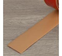 Bande de seuil autocollante flexible de 5,1 cm, bande de transition en vinyle amortisseur de bruit, bande de finition de sol plat (marron, 5 m)