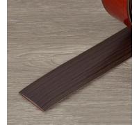 Bande de seuil autocollante flexible de 5,1 cm, bande de transition en vinyle amortisseur de bruit pour revêtement de joint, revêtement de sol plat (noyer, 3 m)