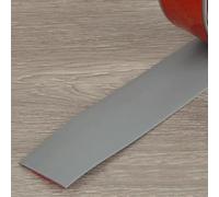 Bande de seuil autocollante flexible de 5,1 cm, bande de transition en vinyle amortisseur de bruit pour revêtement de joint, bande de finition de sol plat (gris, 1 m)