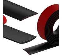Bande de Seuil de Porte Adhesif Bande de Transition Sol(Noir, 500cmx4cm) | Barre de Seuil Adhesive pour la Cuisine Salon pour Joindre Les Joints de Sol Carrelage Laminé