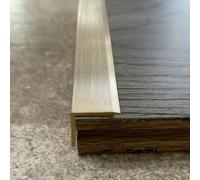 Bande de seuil de transition, Bord extérieur d'intérieur en bois stratifié de vinyle barre transition seuil porte laiton(W1.5cmxH1.5cm (5/8"x 5/8"))