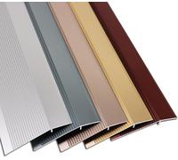 Bande De Seuil De Tsition De Sol en Aluminium,Bande De Sol Seuil De Porte en Vinyle Bande De Tsition Bande De Tsition De Tapis Auto-adhésive Bande De Bordur, Red, Length: 0.9m(35.4 in)