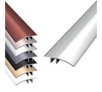 Bande de Seuil en Aluminium 90 x 4.2 cm, Barre de Transition for Rampes Permettant de Combler des Différences de Hauteur de 0.8 à 1.5 cm(Argent)