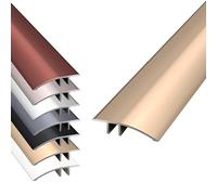 Bande de Seuil en Aluminium 90 x 4.2 cm, Barre de Transition for Rampes Permettant de Combler des Différences de Hauteur de 0.8 à 1.5 cm(Gold)