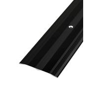 Bande de seuil en aluminium de 6 cm de large, bordure de transition moquette-carrelage for joindre les joints de sol, les carreaux et les seuils de moquette(Black,270cm/106in)