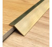 Bande de seuil en laiton massif robuste - Réducteur de rampe de 1,5 cm de hauteur pour portes - Bande de sécurité durable pour la maison, le bureau et une utilisation commerciale