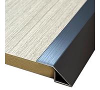 Bande de seuil haut et bas de qualité supérieure pour bois dur et carrelage - Barre à rabat durable pour portes stratifiées - Gris, 40 mm - Idéal pour les transitions de sols lisses
