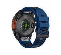 Bande de Silicone Sport Respirant Pour Garmin Fenix E 8 47mm 51mm 7 7X Enduro 3 QuickFit 26mm 22mm Bracelet de montr(Blue Black,22mm(MARQ series))