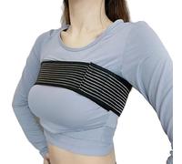 Bande de soutien mammaire à fort impact, sans rebond, sangle de soutien-gorge post-chirurgie, soutien-gorge de sport supplémentaire réglable, grande bande stabilisatrice de poitrine, noir, taille