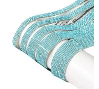 Bande de strass, Ruban Strass Autocollant 1 Yard Multicolore 0,8-2,5 cm(Blue,12 rows(2.5cm))