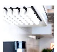 Bande de support magnétique pour dosettes de café, stockage de capsules de café, bande de support de dosettes murale pour comptoir de cuisine, aimant de grande capacité 54 (Aimant Adhésif Noir)