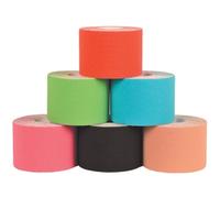 Bande de taping extensible et adhésive 5 cm x 5 m - Couleurs unies - Noir