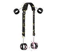 Bande De Tension RéGlable Noir Avec Poussins En Peau Douce, Accessoires Pour La Bande De Tension D'EntraîNement De Yoga En Nylon, Ceinture Pour La Main Et Les Pieds En Nylon Yoga, Cadeau Pour - H25
