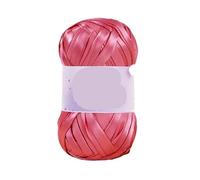 Bande de tissu métallique faite à la main, 100g, for projets de bricolage, parfaite for le crochet, les sacs tissés, les pantoufles et plus encore(Rose red)